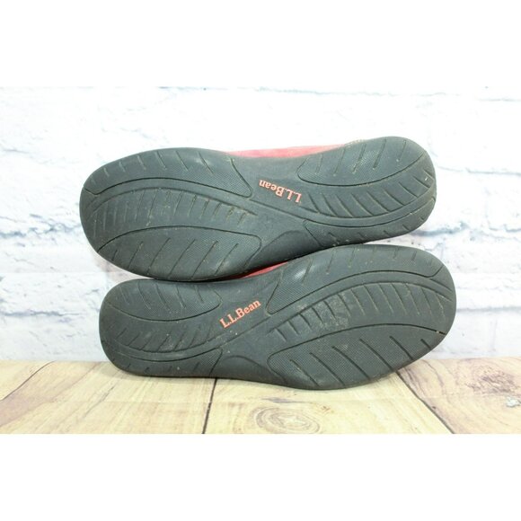 LL Bean Red Suede Water Stain Resistant Beansport Hiking Shoes Size 7.5 M - Picture 9 of 9